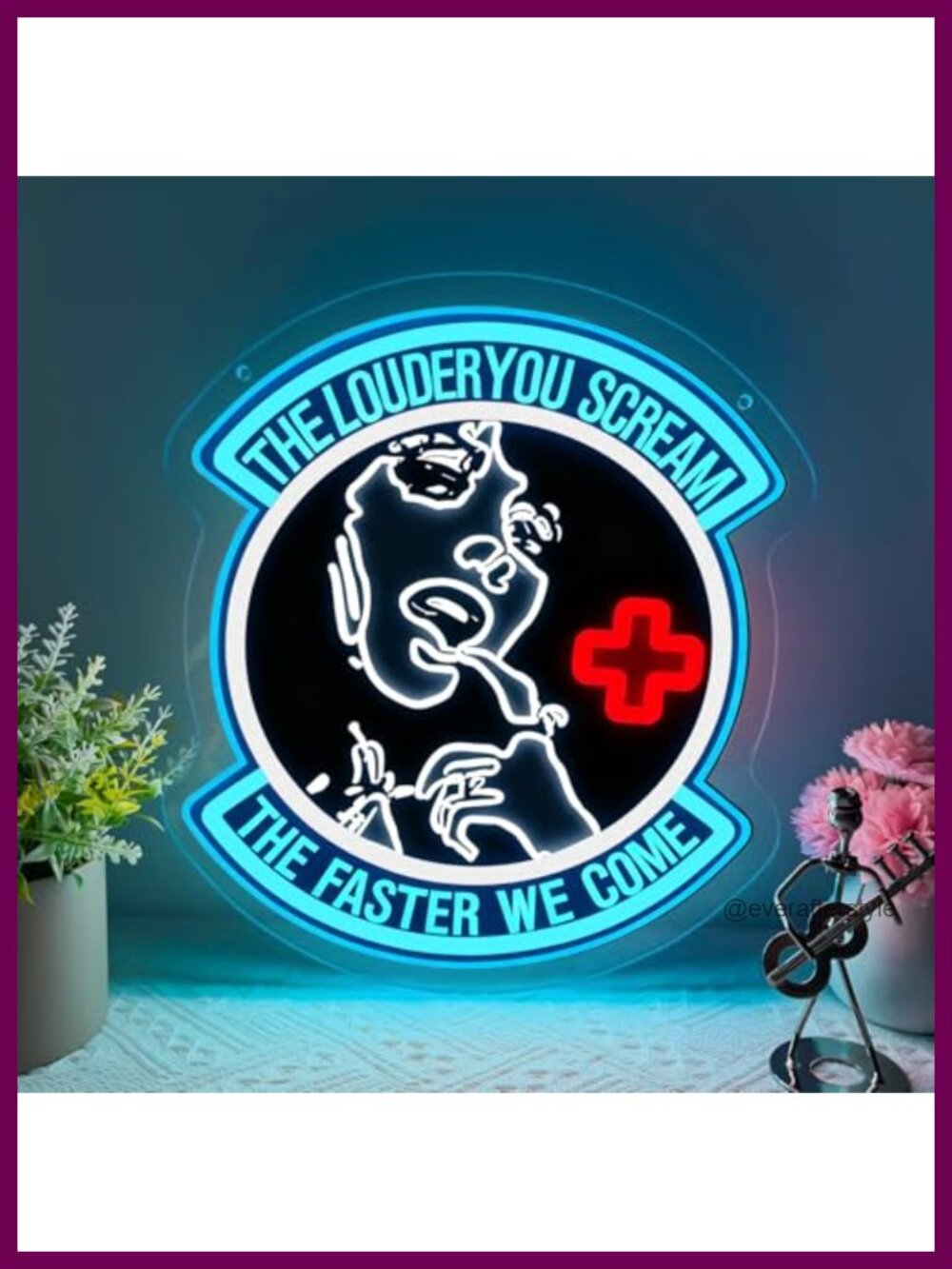 Nurse Neon Sign Wall Decor LED Light for Gothic Horror Game Room Man Cave EMT